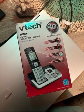 VTech Cordless Answering System Phone - Silver/Black